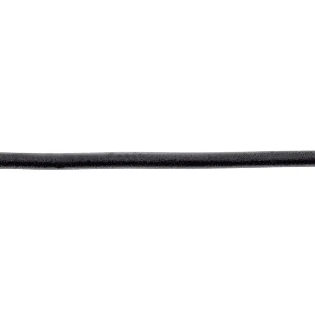 Sterling Silver 2 mm Black Rubber 20" Cord Necklace