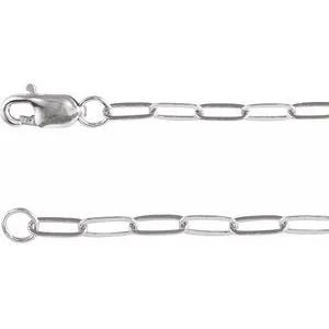 Sterling Silver 2.1 mm Paperclip-Style 16" Chain