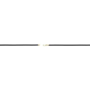 Sterling Silver 3 mm Black Rubber 24" Cord Necklace