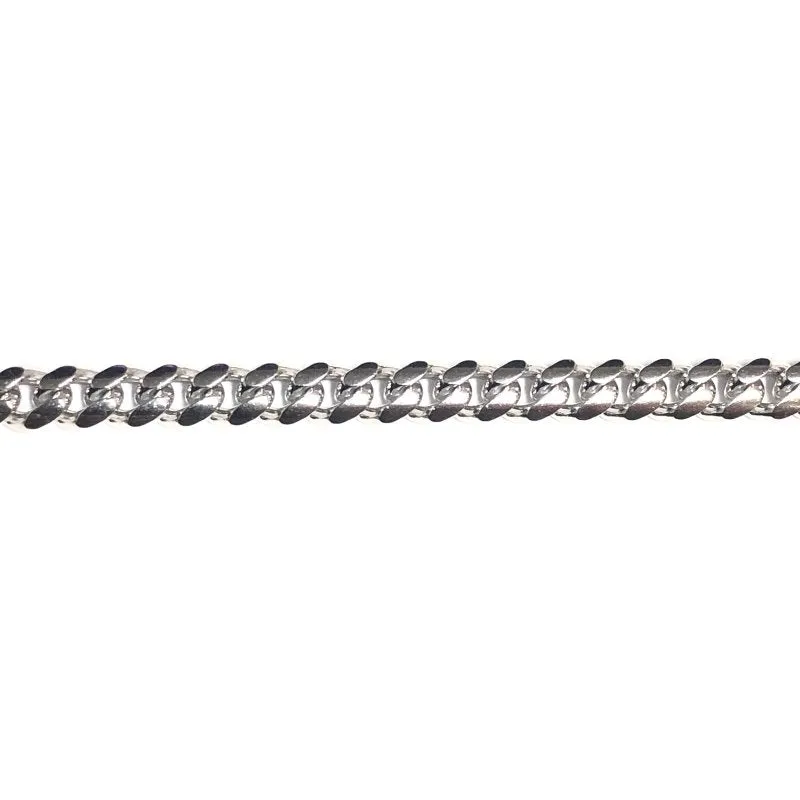 Sterling Silver (4.8mm) Miami Curb Bracelet 8.5"