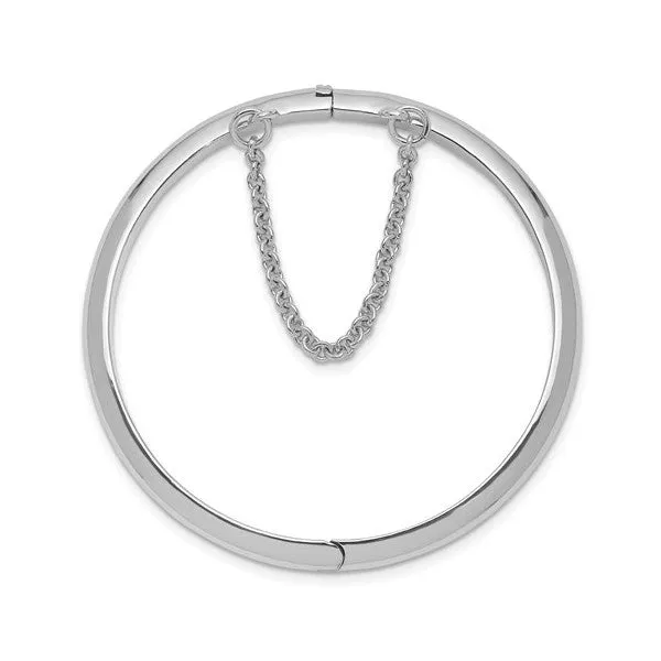 Sterling Silver (4mm) High Polished Hinged Baby Bangle Bracelet