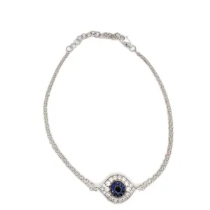 Sterling Silver Elegant Evil Eye Bracelet