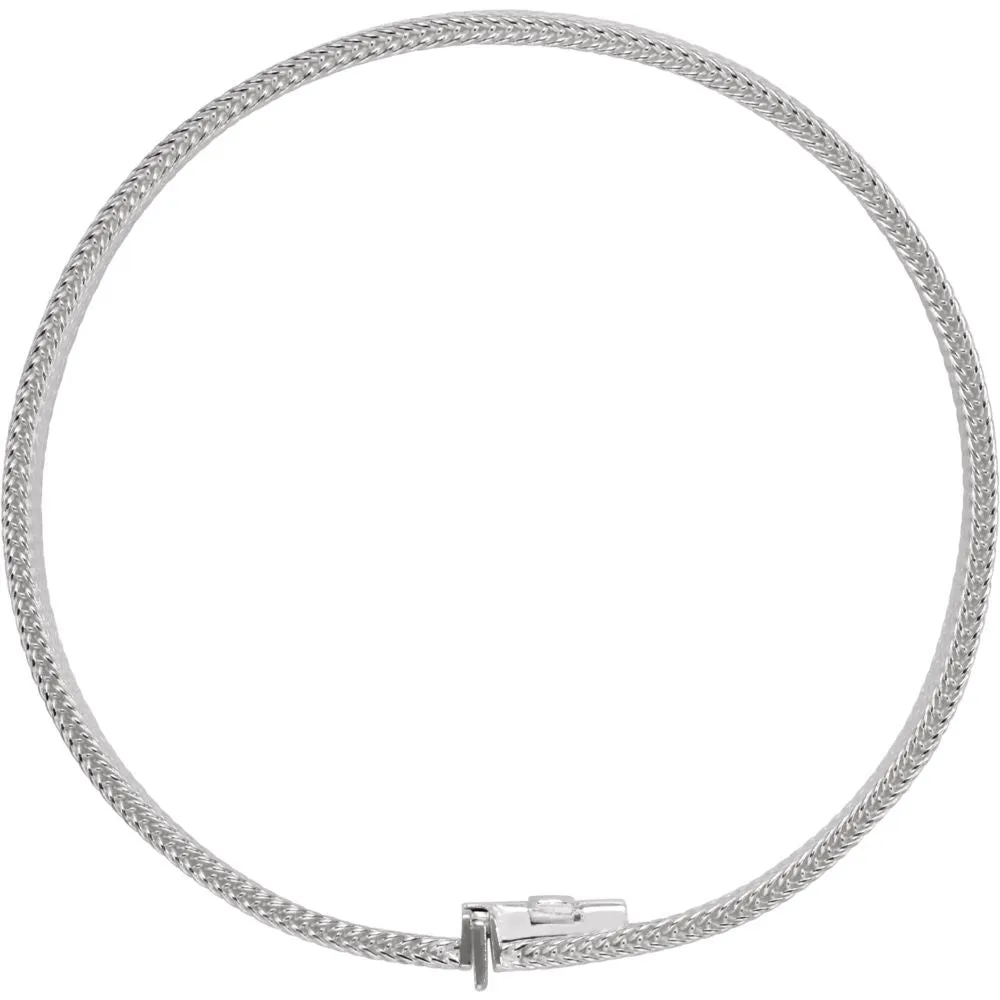 Sterling Silver Hollow Fox Mesh 8" Chain