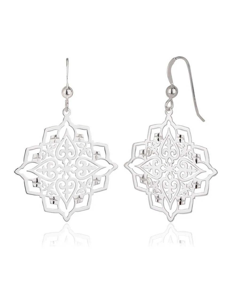 Sterling Silver Mandala Earrings