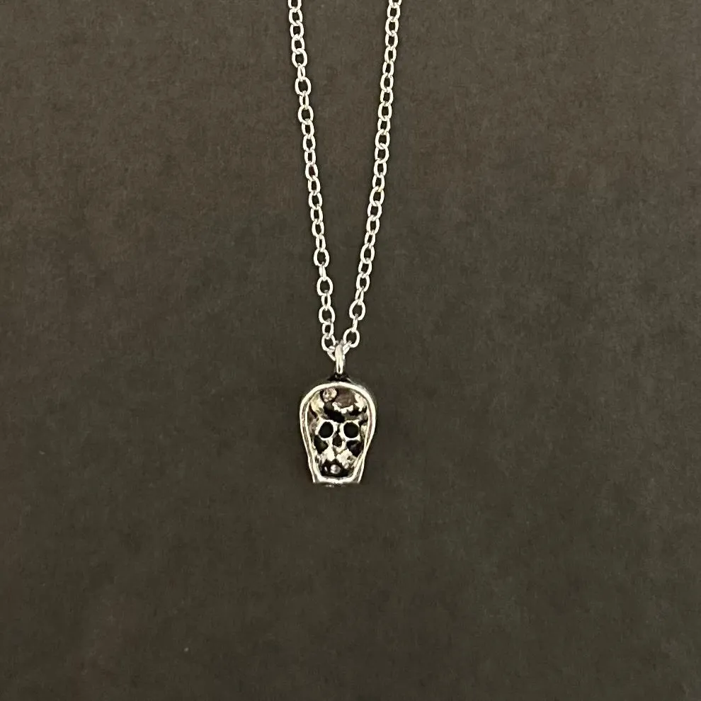 Sterling Silver Skull Pendant Necklaces | Silver or Gold Plated