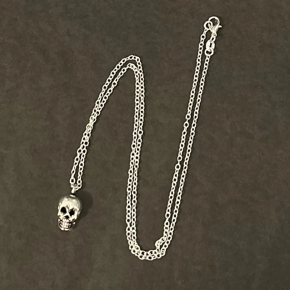 Sterling Silver Skull Pendant Necklaces | Silver or Gold Plated