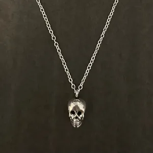 Sterling Silver Skull Pendant Necklaces | Silver or Gold Plated