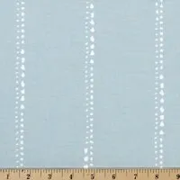 Straight Modern Valance in Dotted White Stripe on Spa Blue Fabric, 100% Cotton, Custom Made, Fully Lined, Custom Made valance window treatments
