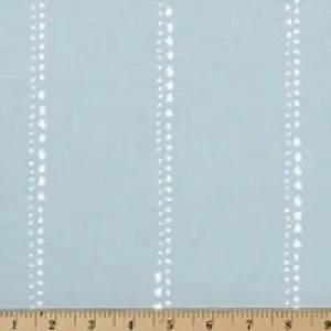 Straight Modern Valance in Dotted White Stripe on Spa Blue Fabric, 100% Cotton, Custom Made, Fully Lined, Custom Made valance window treatments