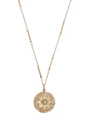 Sundial Pave Diamond Necklace (The Bestie Necklace)
