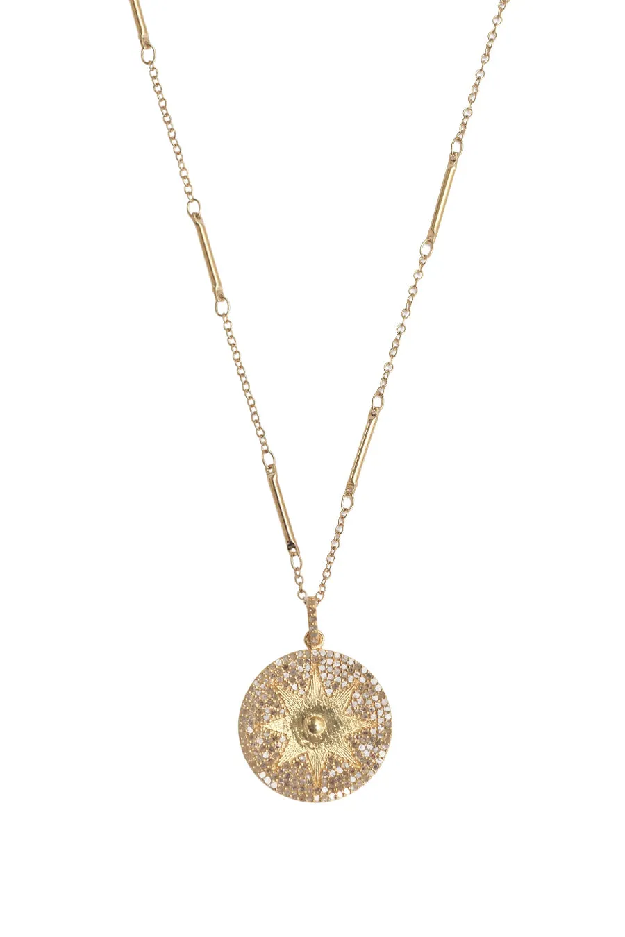 Sundial Pave Diamond Necklace (The Bestie Necklace)