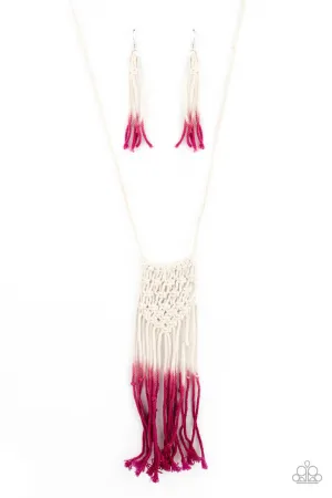 Surfin the Net Pink Paparazzi Necklace