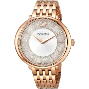 Swarovski Crystalline Chic Rose Gold Stainless Steel Silver Dial Quartz Watch for Ladies - 5544590