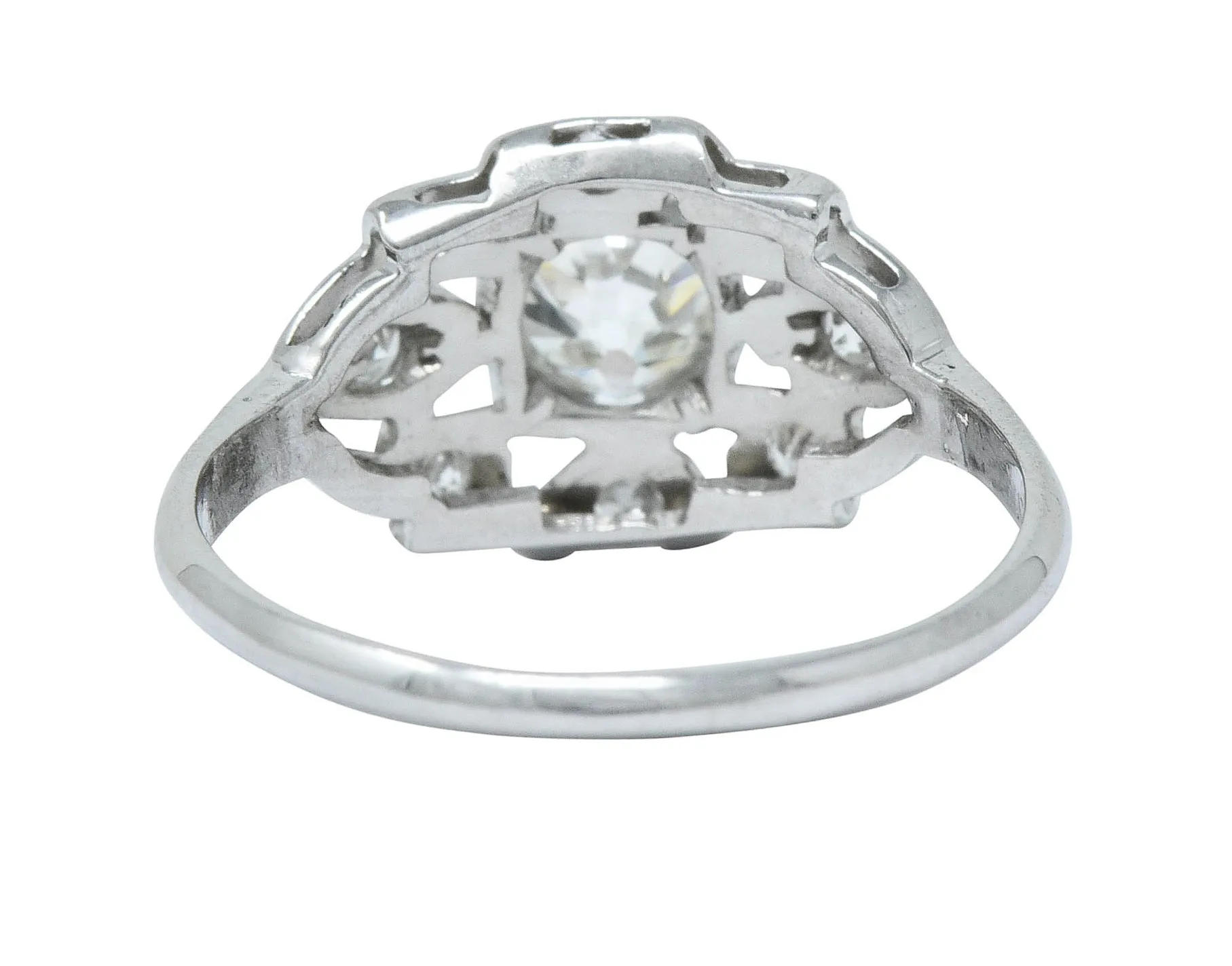 Sweet Edwardian 0.50 CTW Diamond Platinum Dinner Ring
