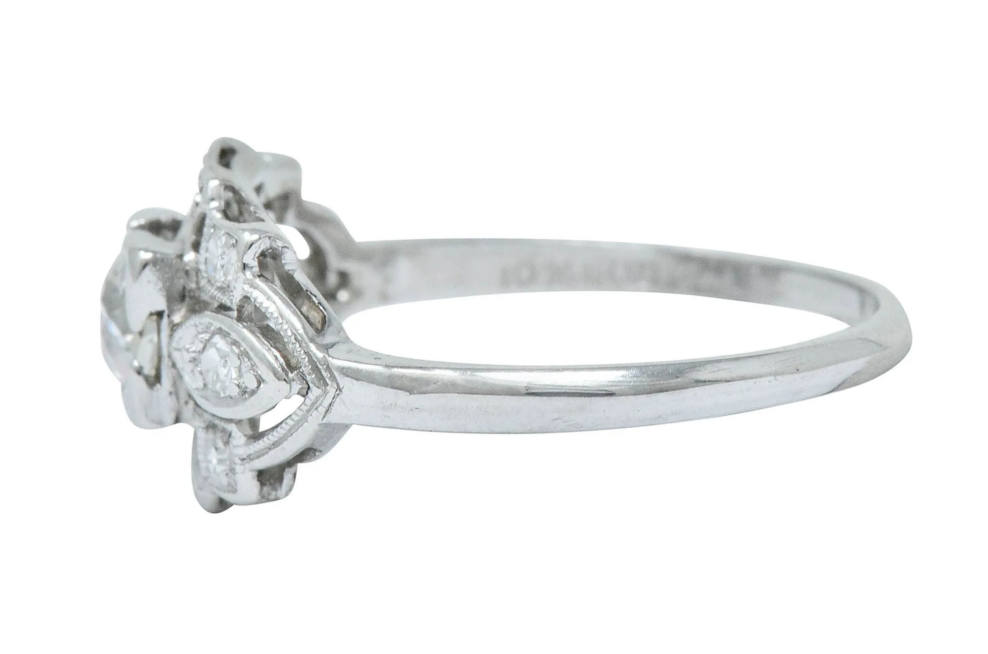 Sweet Edwardian 0.50 CTW Diamond Platinum Dinner Ring