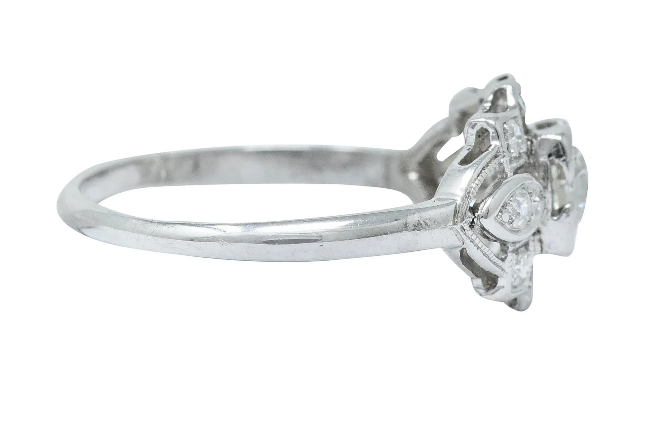 Sweet Edwardian 0.50 CTW Diamond Platinum Dinner Ring