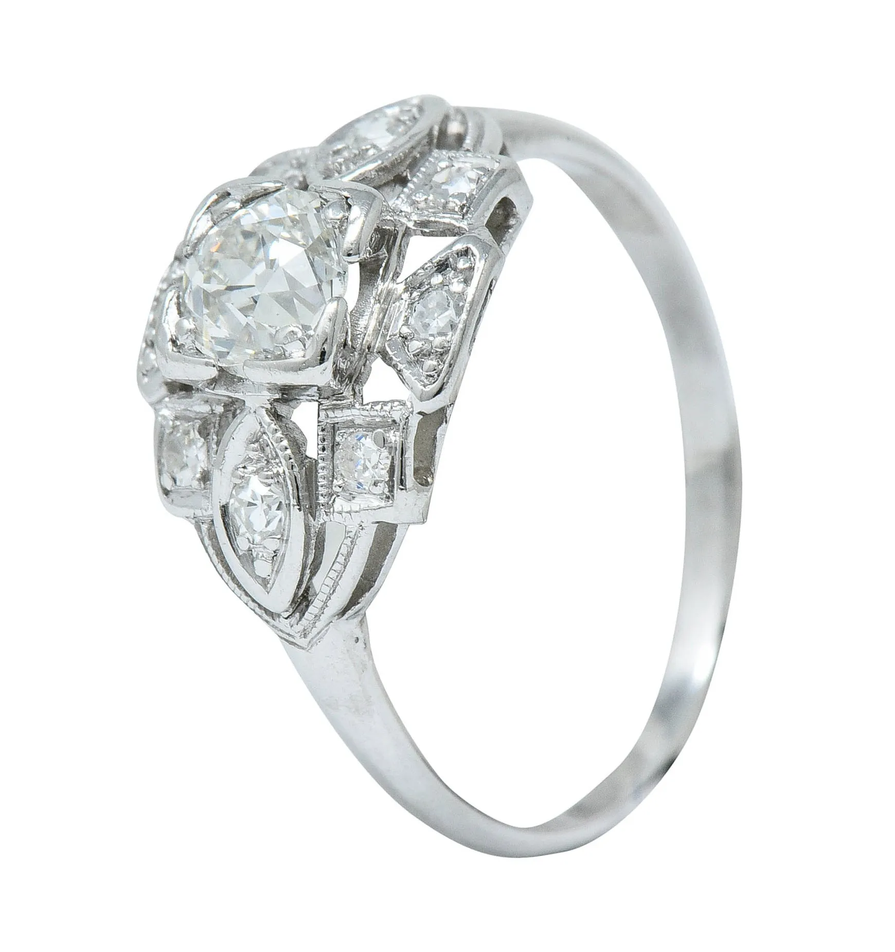 Sweet Edwardian 0.50 CTW Diamond Platinum Dinner Ring