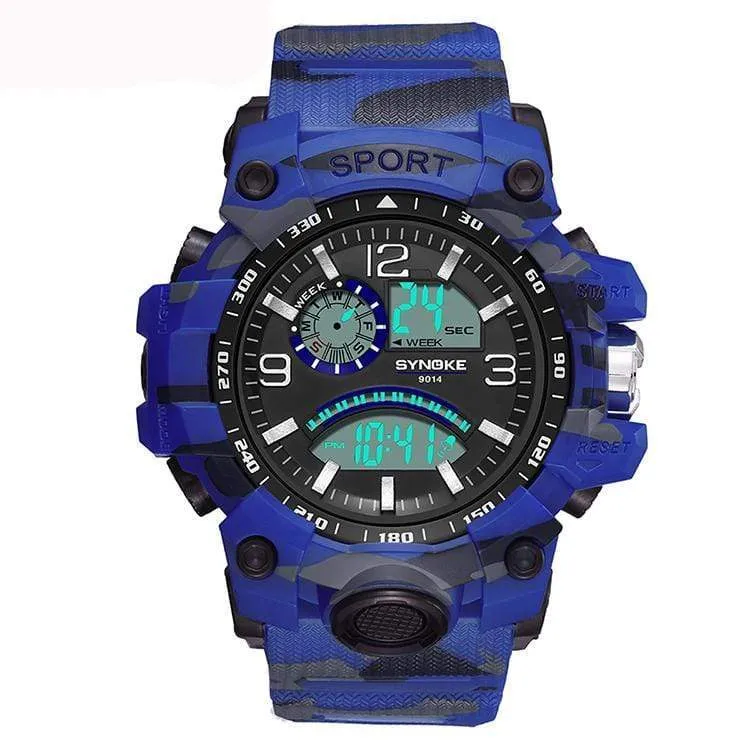 Synoke 9014 Digital Army Camouflage Sports Watch for Men