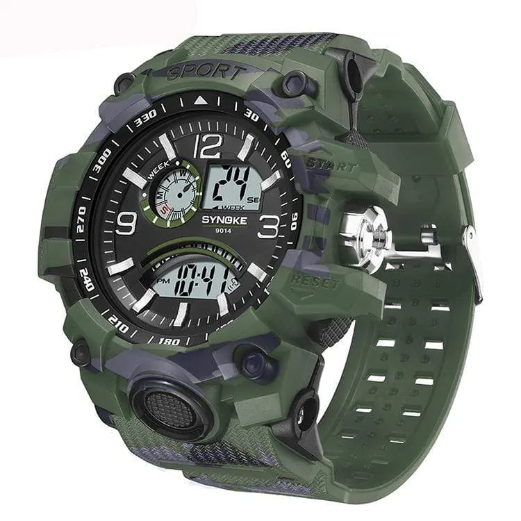 Synoke 9014 Digital Army Camouflage Sports Watch for Men