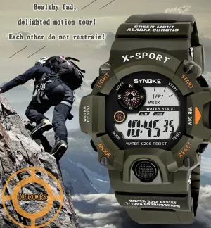 SYNOKE G Style Men Sports Watches Chronograph Military Digital Wristwatches Shock Resistant Montre Homme Erkek Saat N50