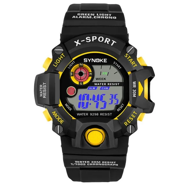 SYNOKE G Style Men Sports Watches Chronograph Military Digital Wristwatches Shock Resistant Montre Homme Erkek Saat N50