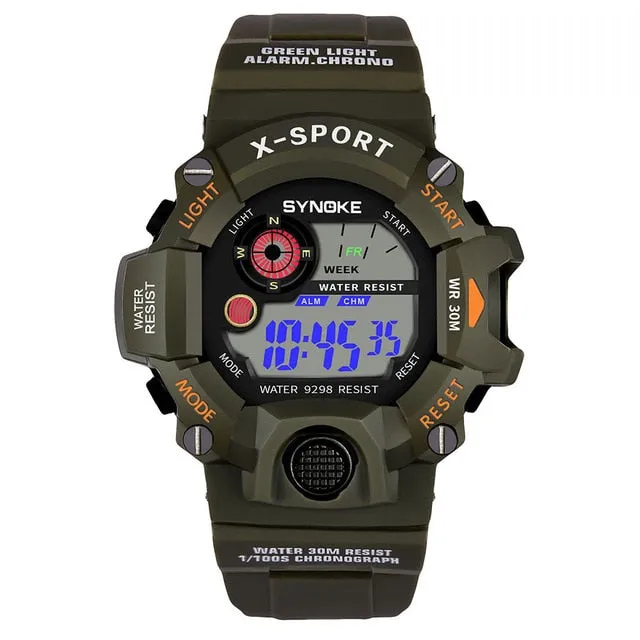 SYNOKE G Style Men Sports Watches Chronograph Military Digital Wristwatches Shock Resistant Montre Homme Erkek Saat N50