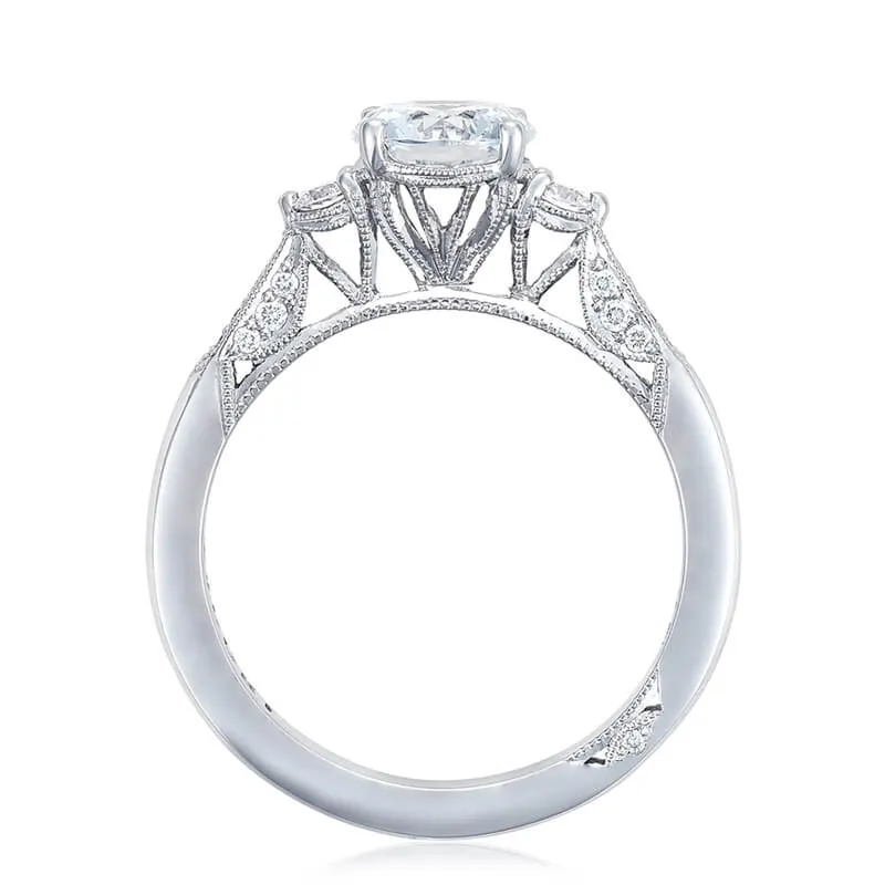 Tacori Platinum Round 3-Stone Engagement Ring 2657RD7