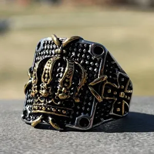 The "Crown of Life" Cross & Crown Ring (#321)