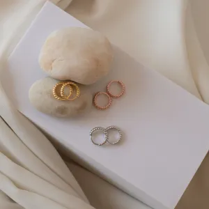 Thea Twisted Huggies in Sterling Silver