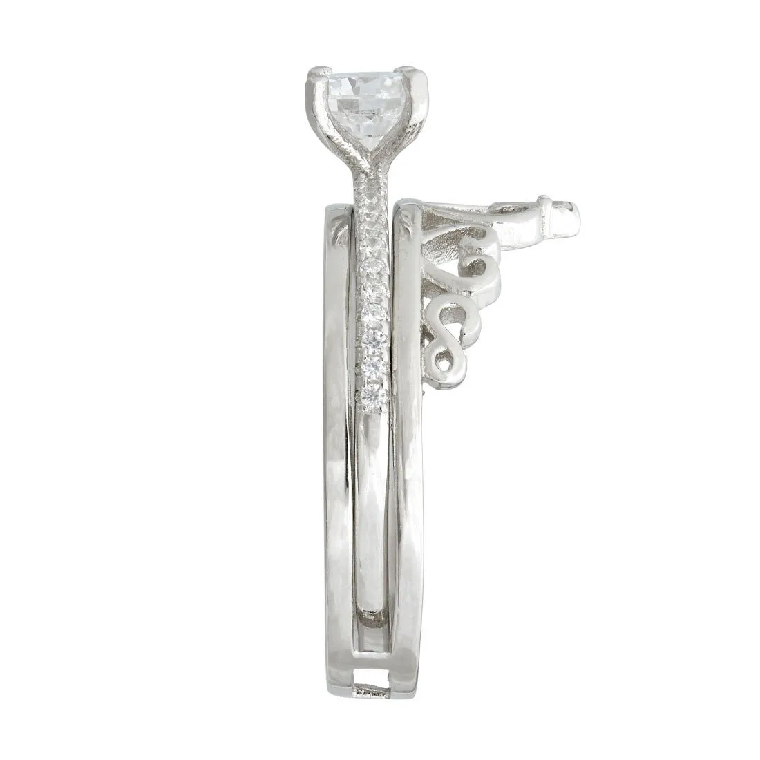 Three Ring Crown Set in Sterling Silver