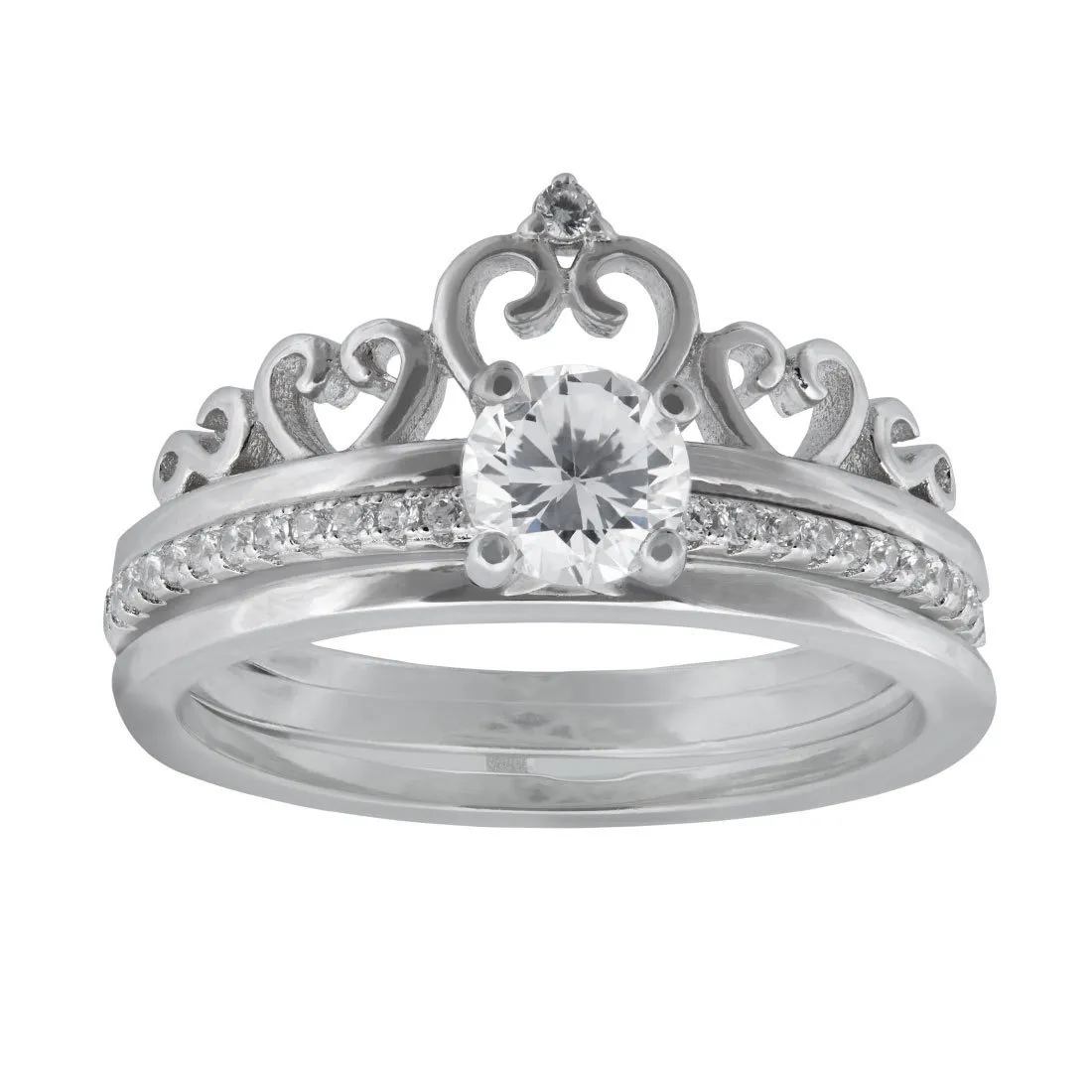 Three Ring Crown Set in Sterling Silver