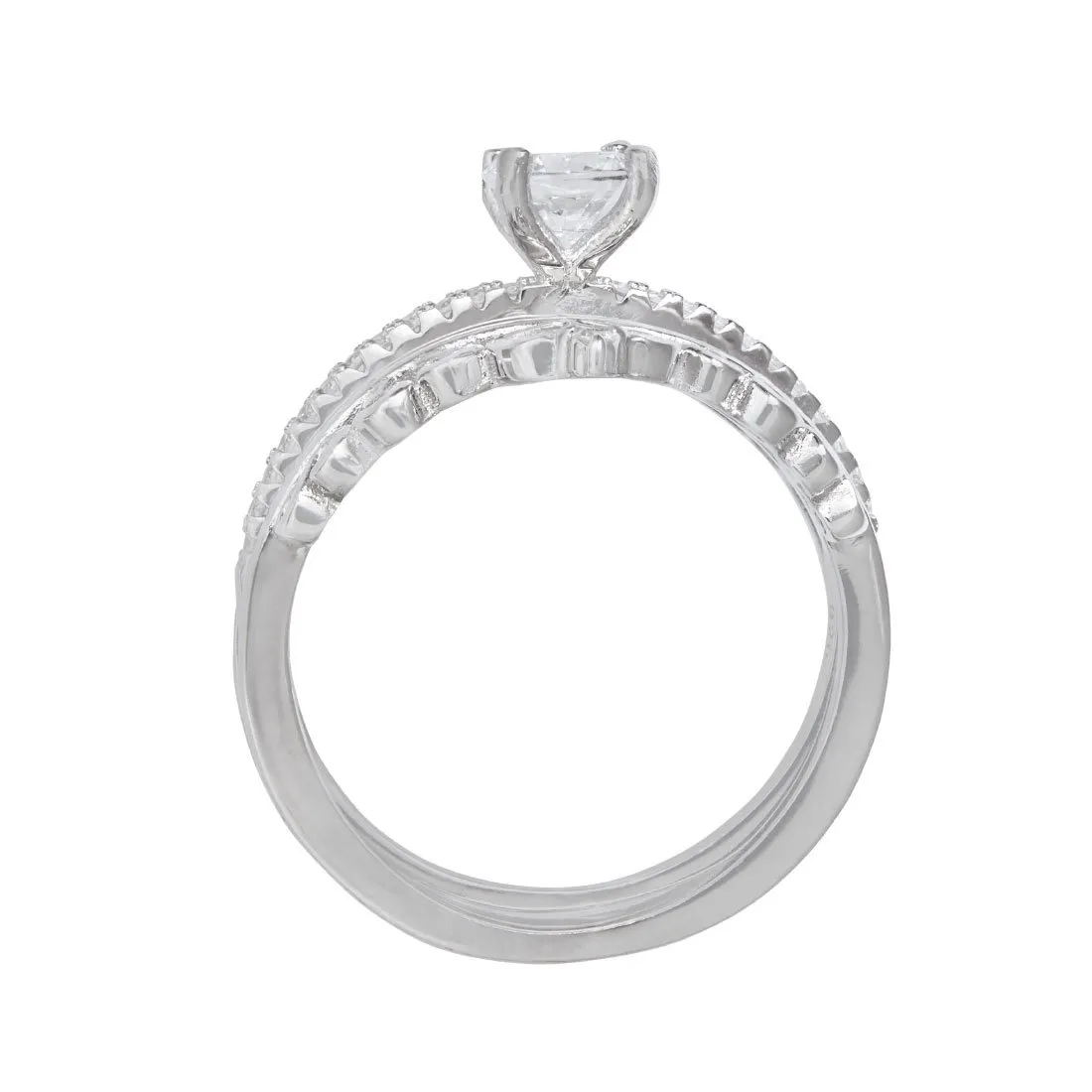 Three Ring Crown Set in Sterling Silver