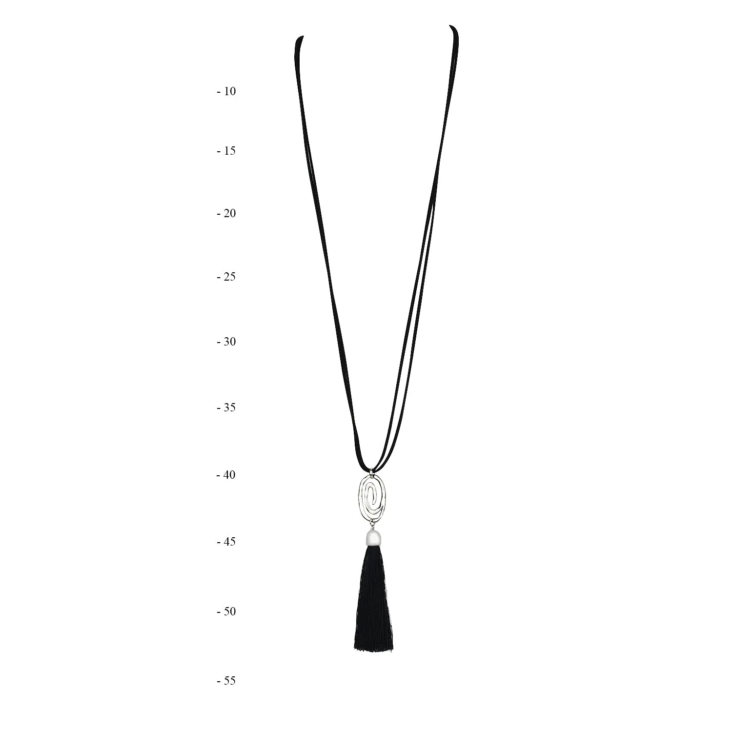 THSJ1211: Black:The Circle of Life Pendant Necklace