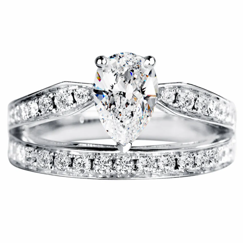 Tiara Shape Split Shank Lab-Grown Diamond Engagement Ring