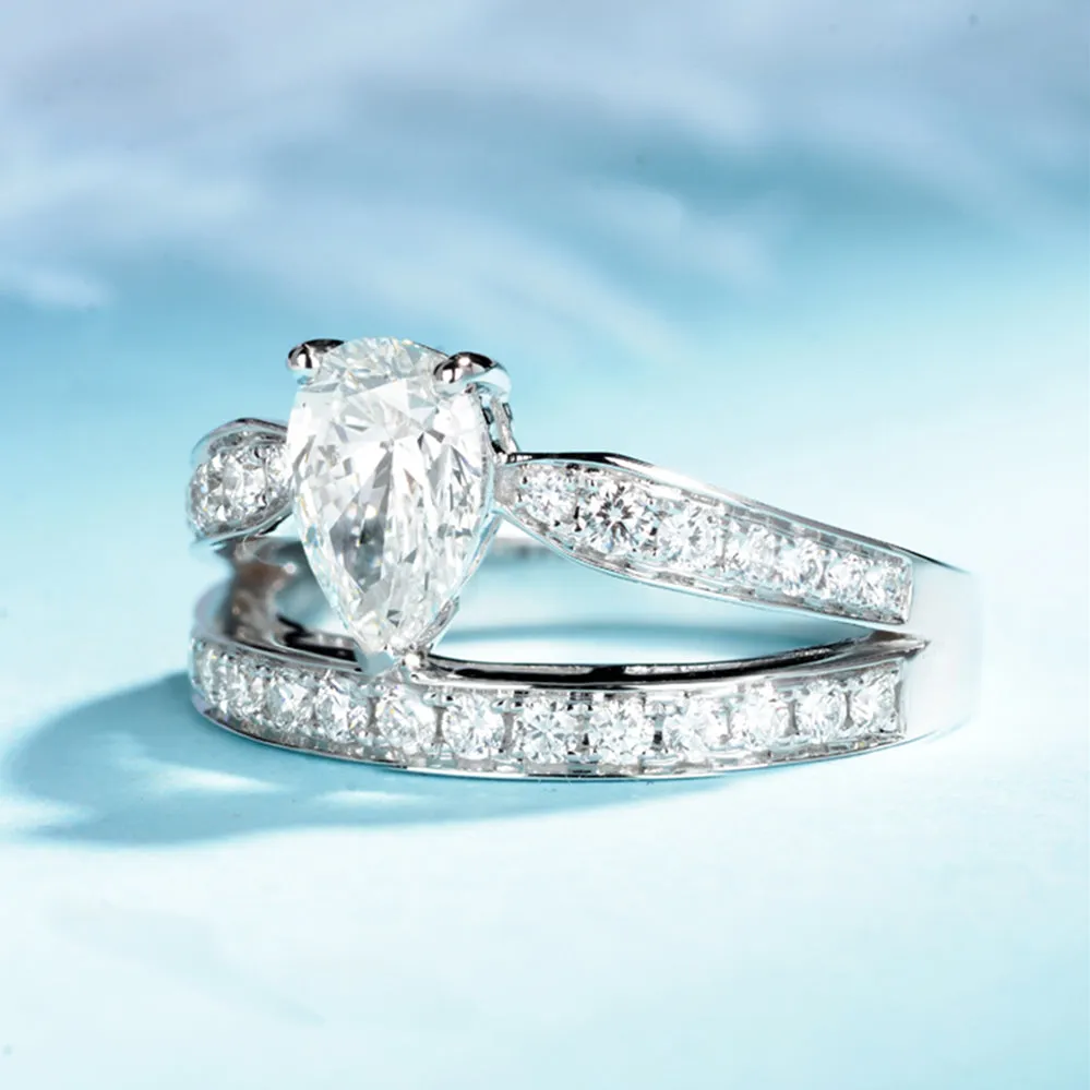 Tiara Shape Split Shank Lab-Grown Diamond Engagement Ring