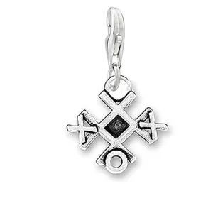 Tic Tac Toe Charm Clip on Pendant Charm for Bracelet or Necklace