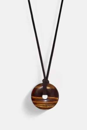 Tiger's Eye Medallion Necklace