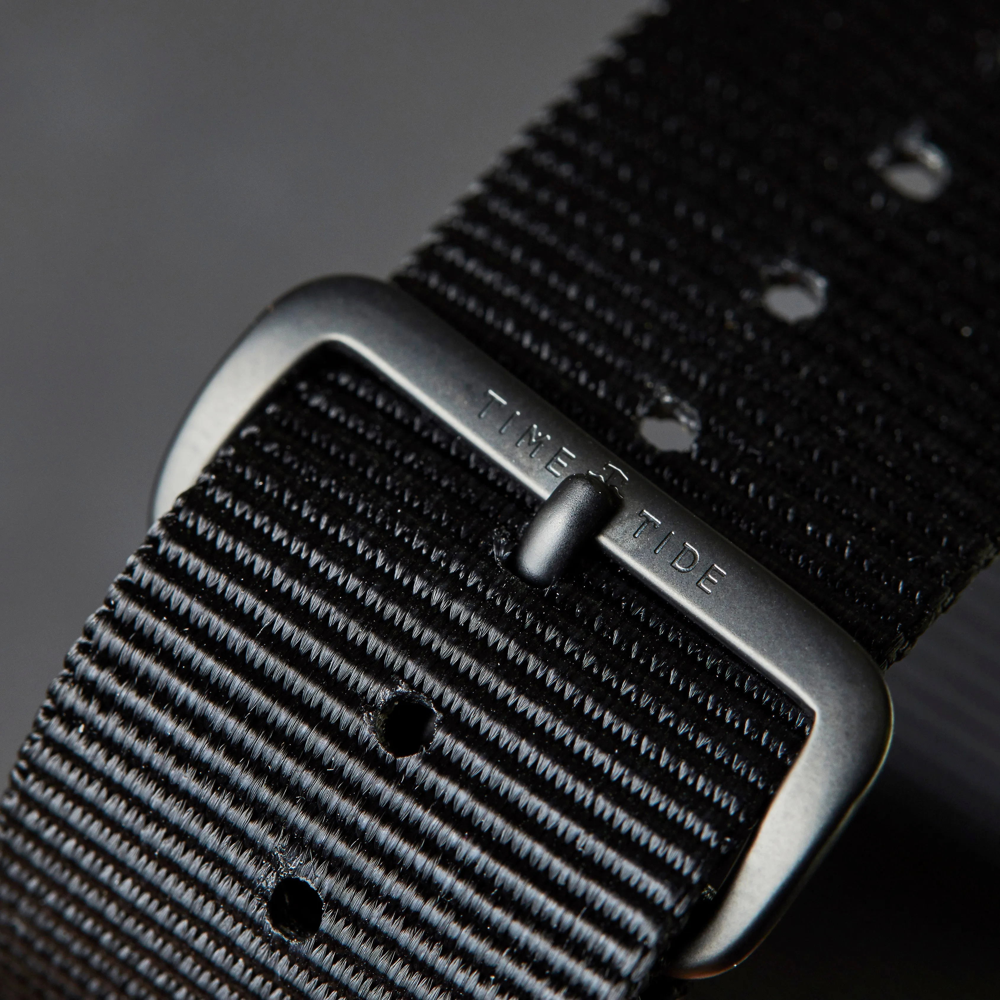 Time Tide Nylon Watch Strap 'MIDNIGHT DARK'
