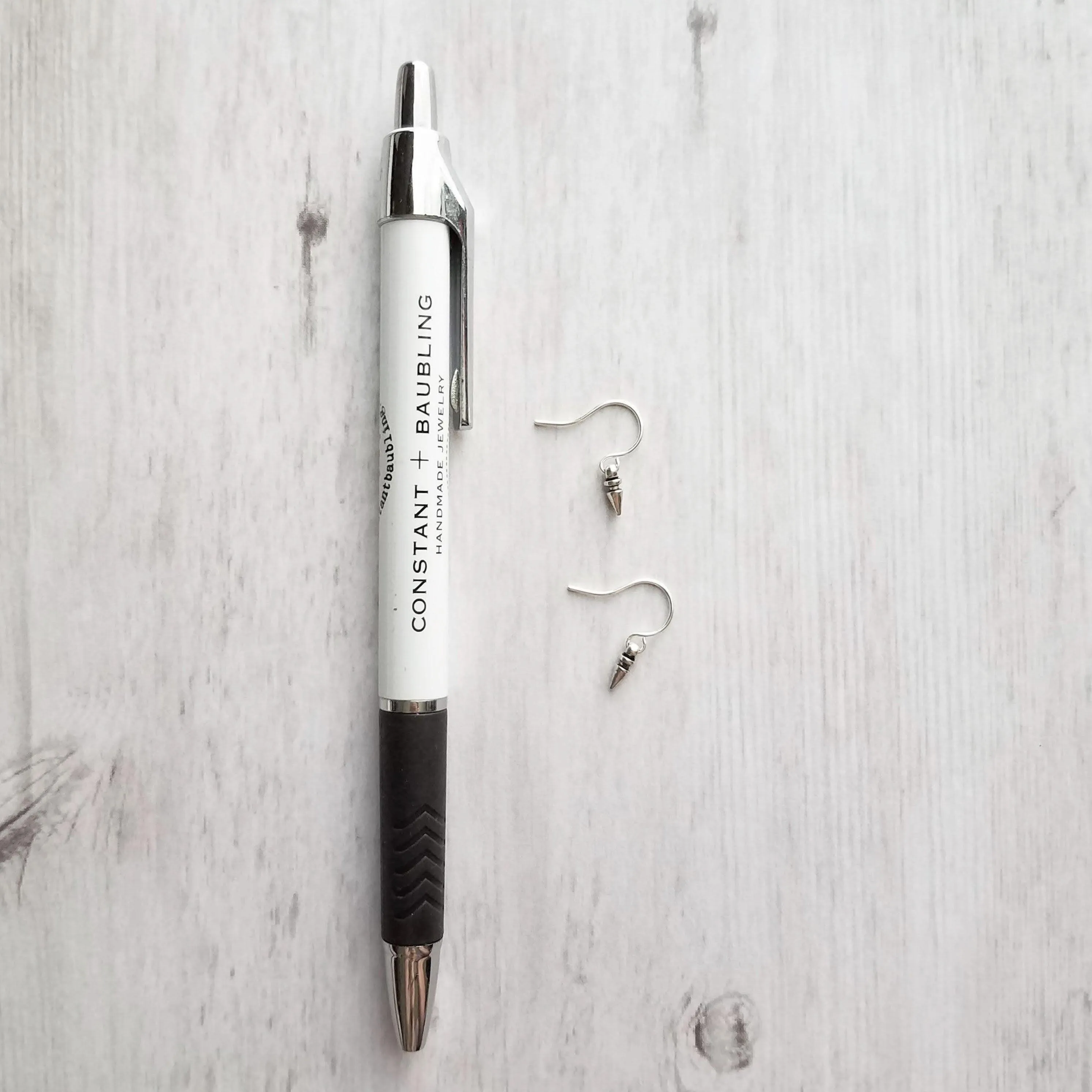 Tiny Spike Earrings, very small silver earring, silver spike earring, mini spike, silver dagger earring little silver bullet earring antique