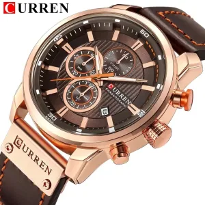 Top Brand Curren Men Watch with Chronograph Sport Waterproof Clock Mens Watches Military Luxury Men&#39;s Wrist Watch Analog Quartz