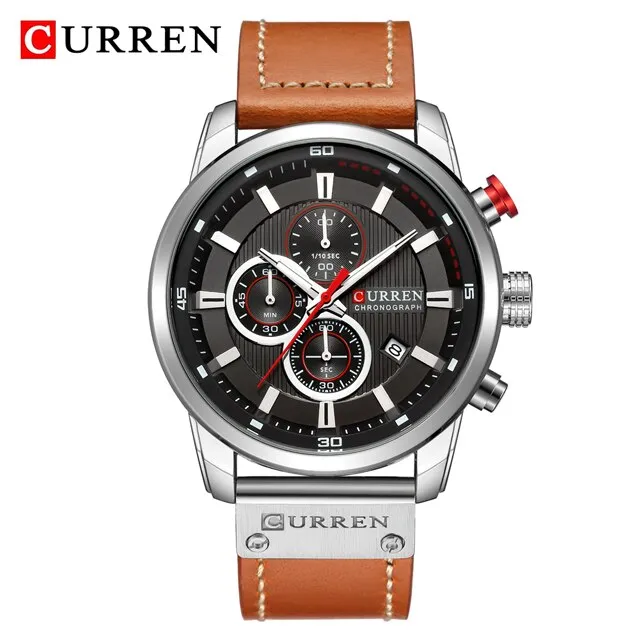 Top Brand Curren Men Watch with Chronograph Sport Waterproof Clock Mens Watches Military Luxury Men&#39;s Wrist Watch Analog Quartz