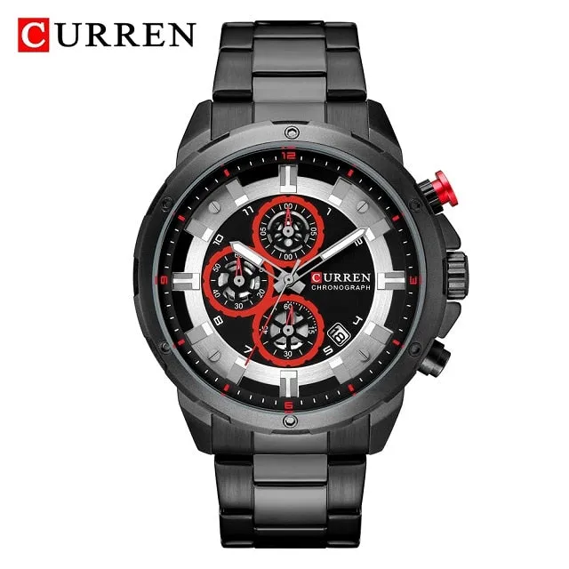 Top Luxury Brand CURREN Mens Watches Military Sport Waterproof Chronograph Blue Quartz Watch Men Clock Men&#39;s Watch reloj hombre