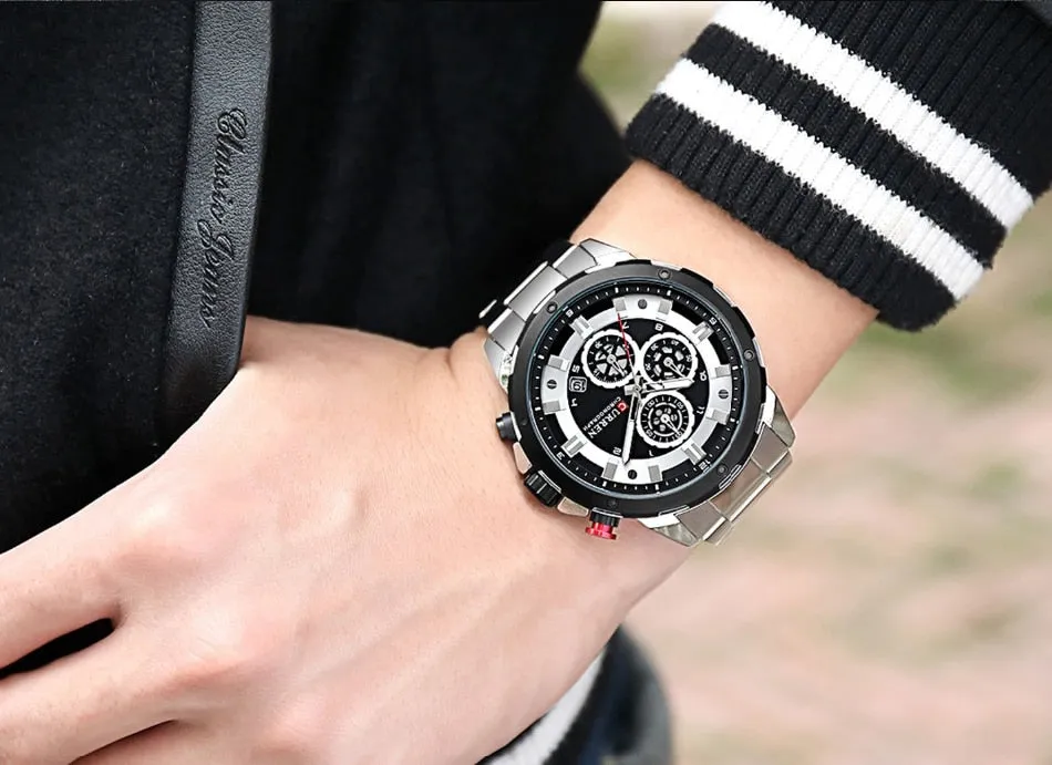 Top Luxury Brand CURREN Mens Watches Military Sport Waterproof Chronograph Blue Quartz Watch Men Clock Men&#39;s Watch reloj hombre