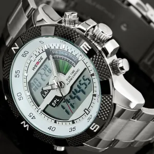 Top Luxury Brand WEIDE Men Fashion Sports Watches Men's Quartz LED Clock Man Army Military Wrist Watch Relogio Masculino