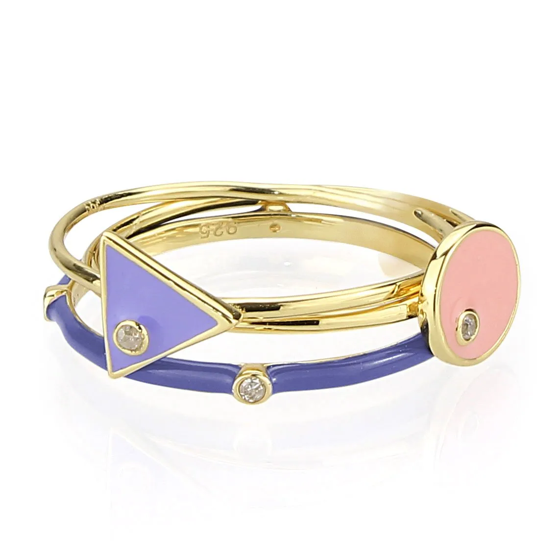 Triple Threat Diamond Ring - Lavender