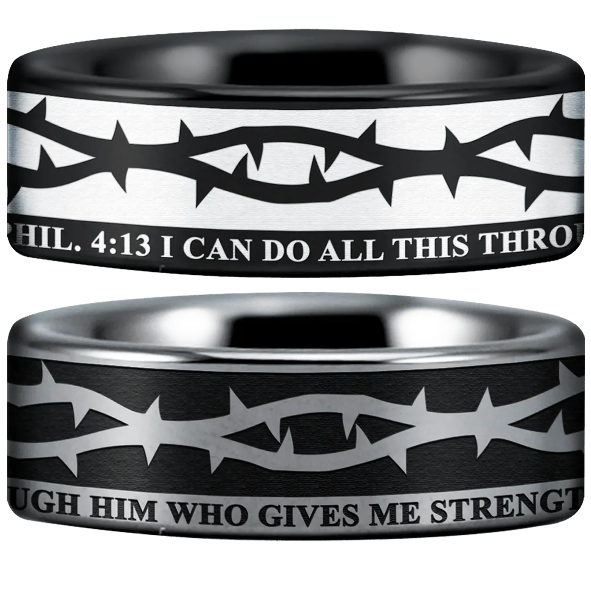 Tungsten Crown of Thorns Ring