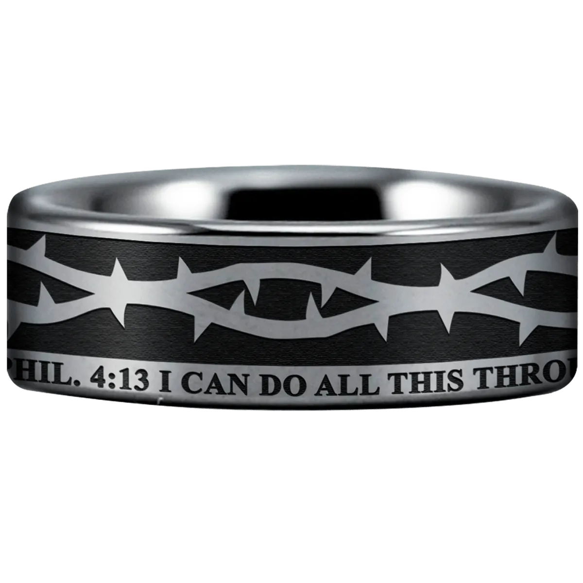 Tungsten Crown of Thorns Ring