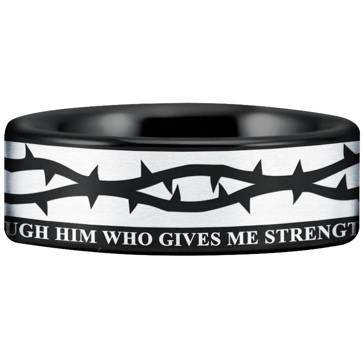 Tungsten Crown of Thorns Ring
