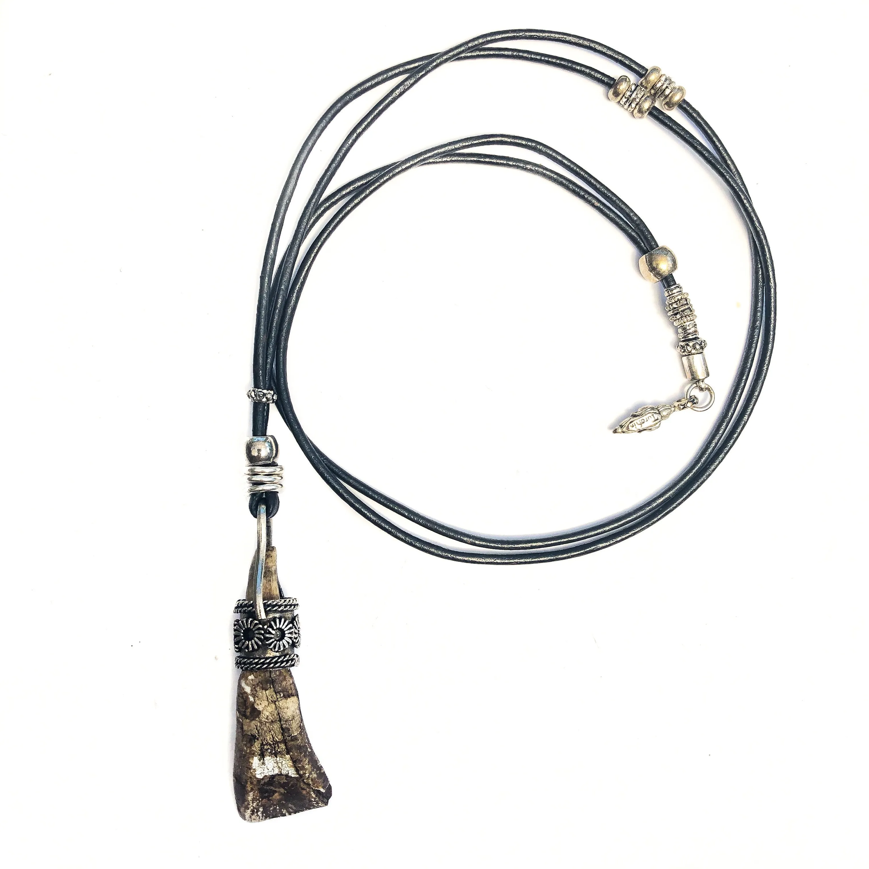Tusk on Leather Necklace