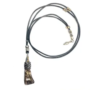 Tusk on Leather Necklace
